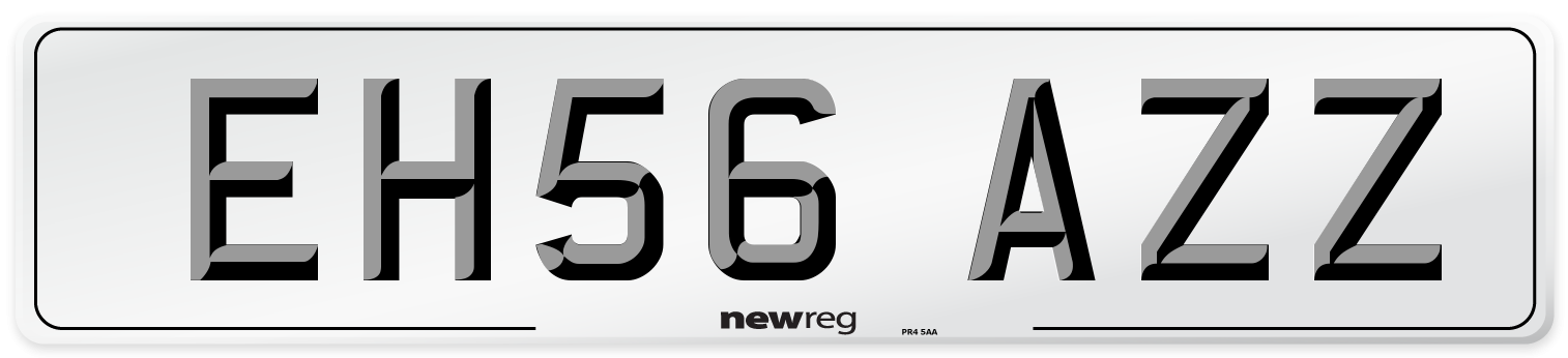 EH56 AZZ Number Plate from New Reg